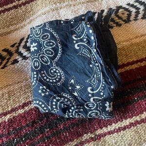 Navy Blue Paisley Bandana
